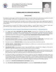 formulario de servicios medicos - Universidad de Puerto Rico en ...