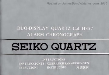 Seiko Duo-Display Quartz Caliber H357 instruction booklet