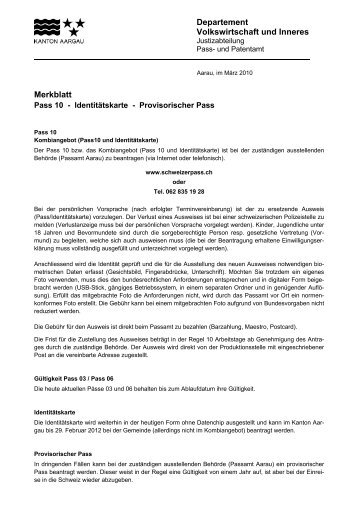 Departement Volkswirtschaft und Inneres Merkblatt - Gemeinde ...