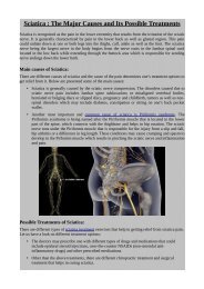 Sciatica : The Major Causes and Its Possible Treatments