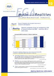 EGA Myths and Realities - European Generic medicines Association