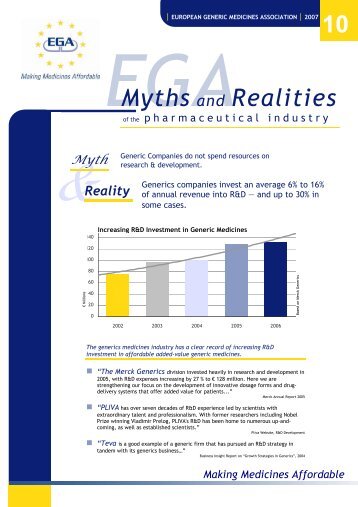 EGA Myths and Realities - European Generic medicines Association