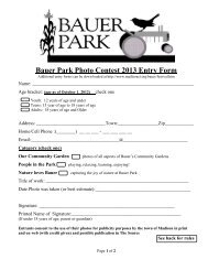 Bauer Park Photo Contest 2012 Entry Form