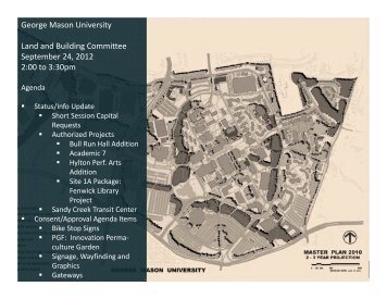 George Mason University Land and Building Committee ... - Facilities