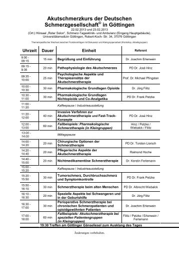 Prgramm Akutschmerzkurs GÃƒÂ¶ttingen.pdf - ZARI