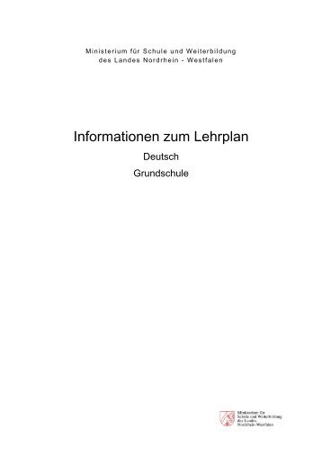 Informationen zum Lehrplan - Standardsicherung NRW