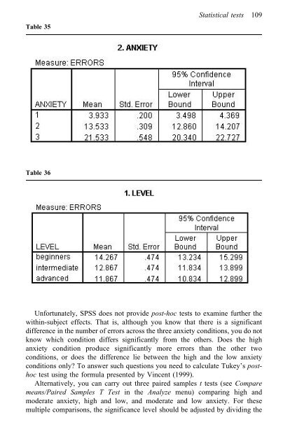 A Step by Step Guide for SPSS and Exercise Studies