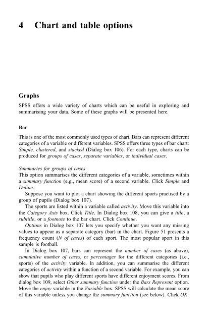 A Step by Step Guide for SPSS and Exercise Studies