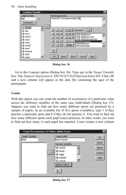 A Step by Step Guide for SPSS and Exercise Studies