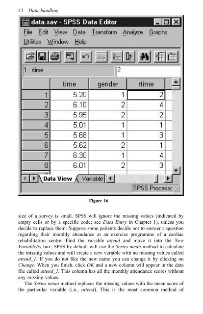 A Step by Step Guide for SPSS and Exercise Studies