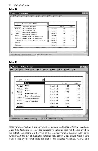 A Step by Step Guide for SPSS and Exercise Studies