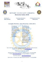 ROTARY CLUB GAVI LIBARNA - Rotary Gavi Libarna