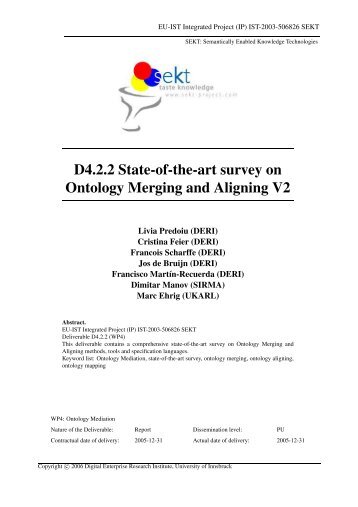 D4.2.2 State-of-the-art survey on Ontology Merging ... - STI Innsbruck