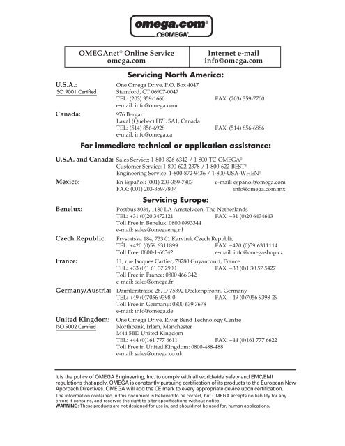 OMB-DBK Option Cards and Modules - Omega Engineering