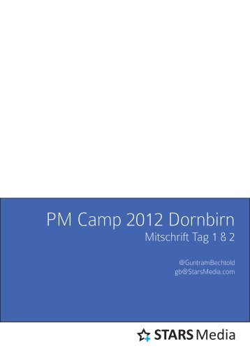 PM Camp 2012, Scribbles Tag1 und Tag 2