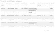 MONTGOMERY COUNTY TAX SALE PROPERTIES