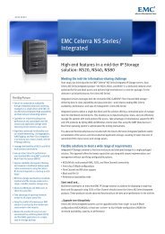 EMC Celerra NS Series Data Sheet - EMC Centera