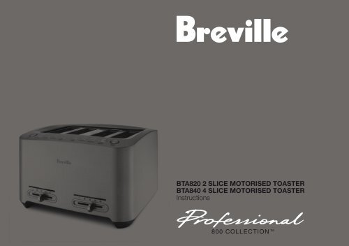 Get the Instruction Book for this product - Breville