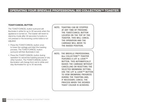 Get the Instruction Book for this product - Breville