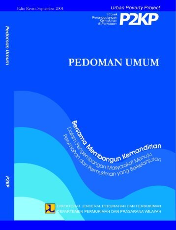 Pedoman Umum Urban Poverty Project PNPM Mandiri Perkotaan