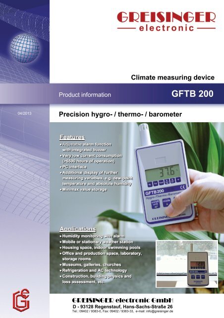 GFTB 200 - Greisinger