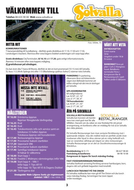 onsdag 21 mars - Solvalla