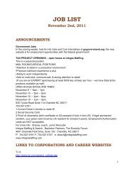 JOB LIST - Christ Covenant Church