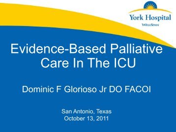 Evidence-Based Palliative Care In The ICU