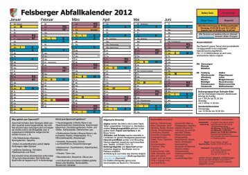 Felsberger Abfallkalender 2012 - Stadt Felsberg