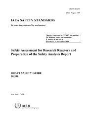IAEA SAFETY STANDARDS Safety Assessment for Research ...
