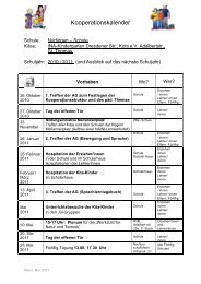 Kooperationskalender - bei der NÃ¼rtingen-Grundschule