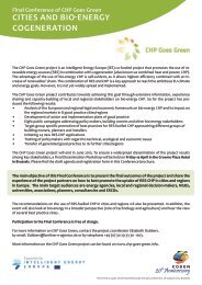 CHP Goes Green Final Conference Programme ... - COGEN Europe