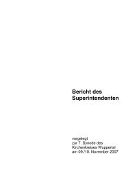 Bericht des Superintendenten - Hospiz-Stiftung Wuppertal