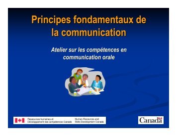 Principes fondamentaux de la communication : Atelier sur les ...