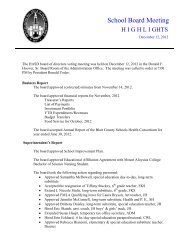 December 12 2012 School Board Meeting Highlights