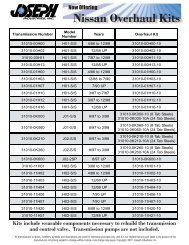 Transmission Overhaul Kits For Nissan Forklifts - Joseph Industries ...