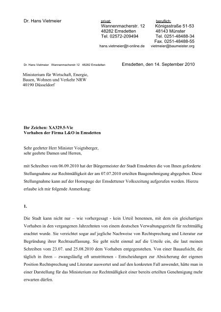 Pdfder Dritte Brief Von Dr Hans Vietmeier Emsdettener