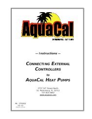 Connecting External Controllers to AquaCal Heat Pumps