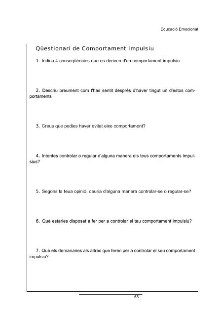 EducaciÃ³ emocional: Propostes per a la tutoria - Conselleria d ...