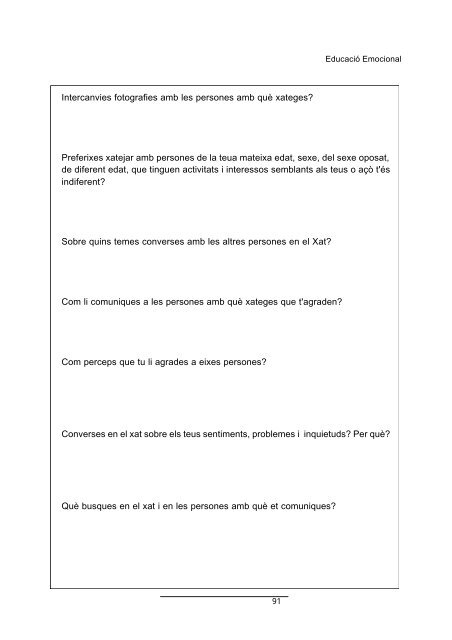 EducaciÃ³ emocional: Propostes per a la tutoria - Conselleria d ...