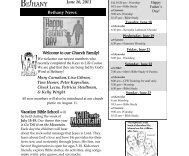 News & Notes - Bethany Lutheran Church