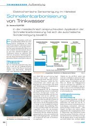 Schnellentcarbonisierung von Trinkwasser - Dr. A. Kuntze GmbH