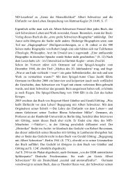 ND-Leserbrief zu Hartmut Keglers Rezession der Albert Schweitzer ...