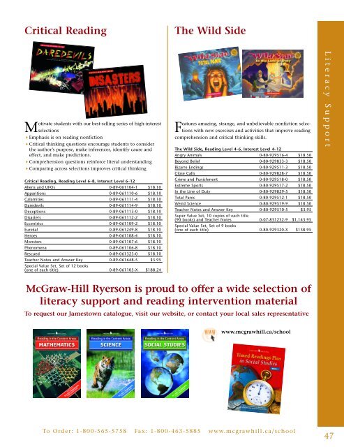 NEW! NEW! NEW! NEW! NEW! - McGraw-Hill Ryerson