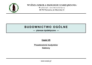 CzÄÅÄ VII - WyÅ¼sza SzkoÅa Ekologii i ZarzÄdzania