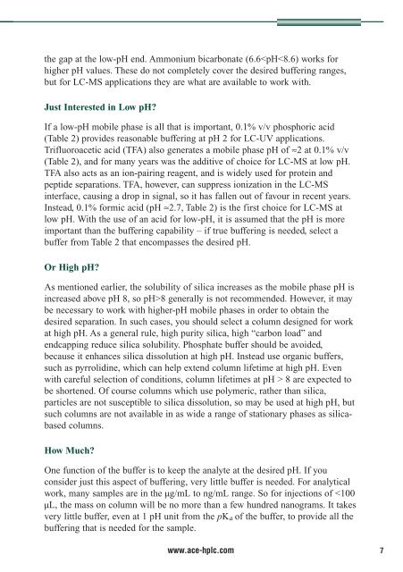 A Guide to HPLC & LC-MS Buffer Selection - by John W ... - Hplc.eu