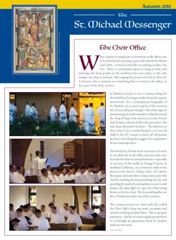 News from St. Michael's Preparatory School ... - St. Michael's Abbey
