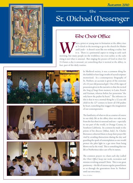News from St. Michael's Preparatory School ... - St. Michael's Abbey