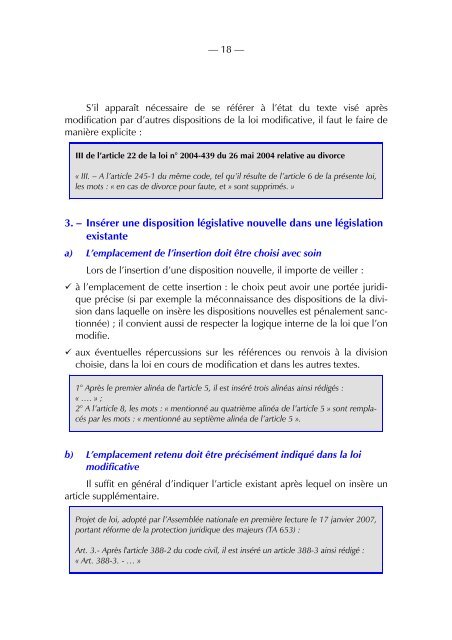 GUIDE DE RÃDACTION DES LOIS ET AMENDEMENTS - Agora Portal