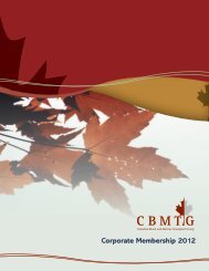 Corporate Membership 2012 - CBMTG